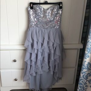 Sparkling silver cocktail dress